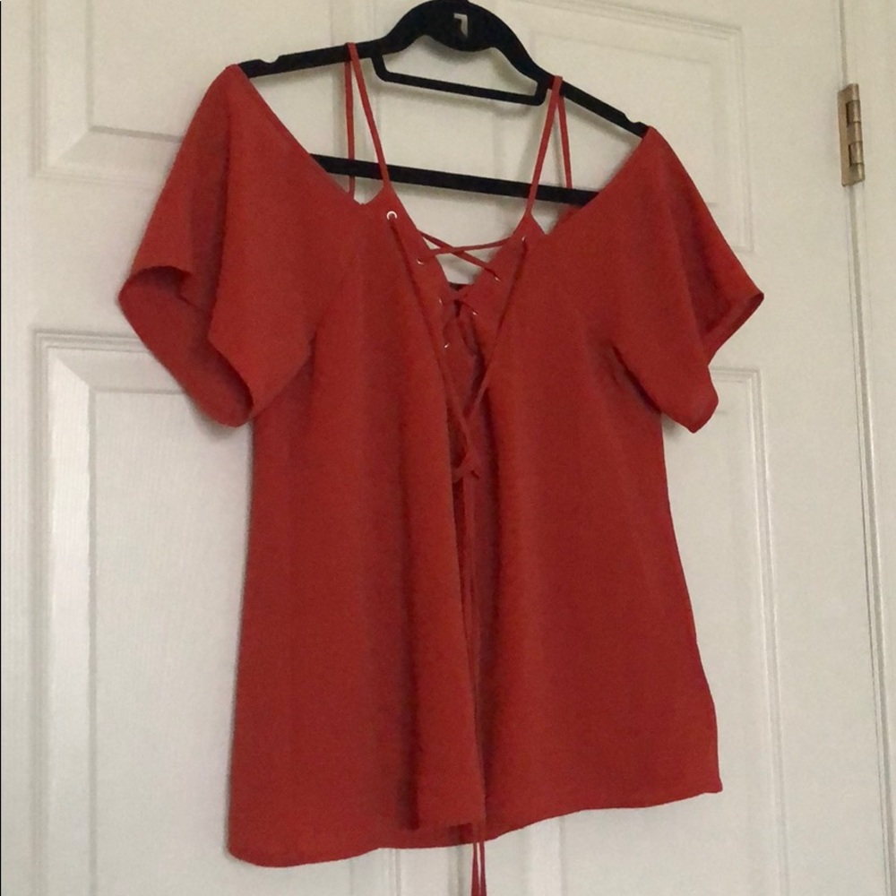 Papaya off the shoulder Blouse